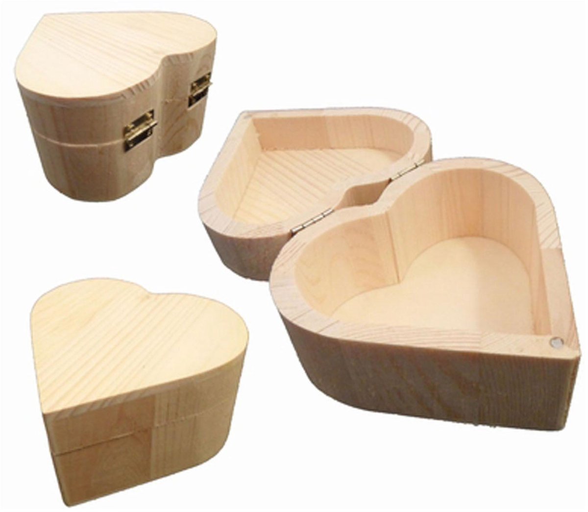 Playwood Holzbox Herzform, 10 cm
