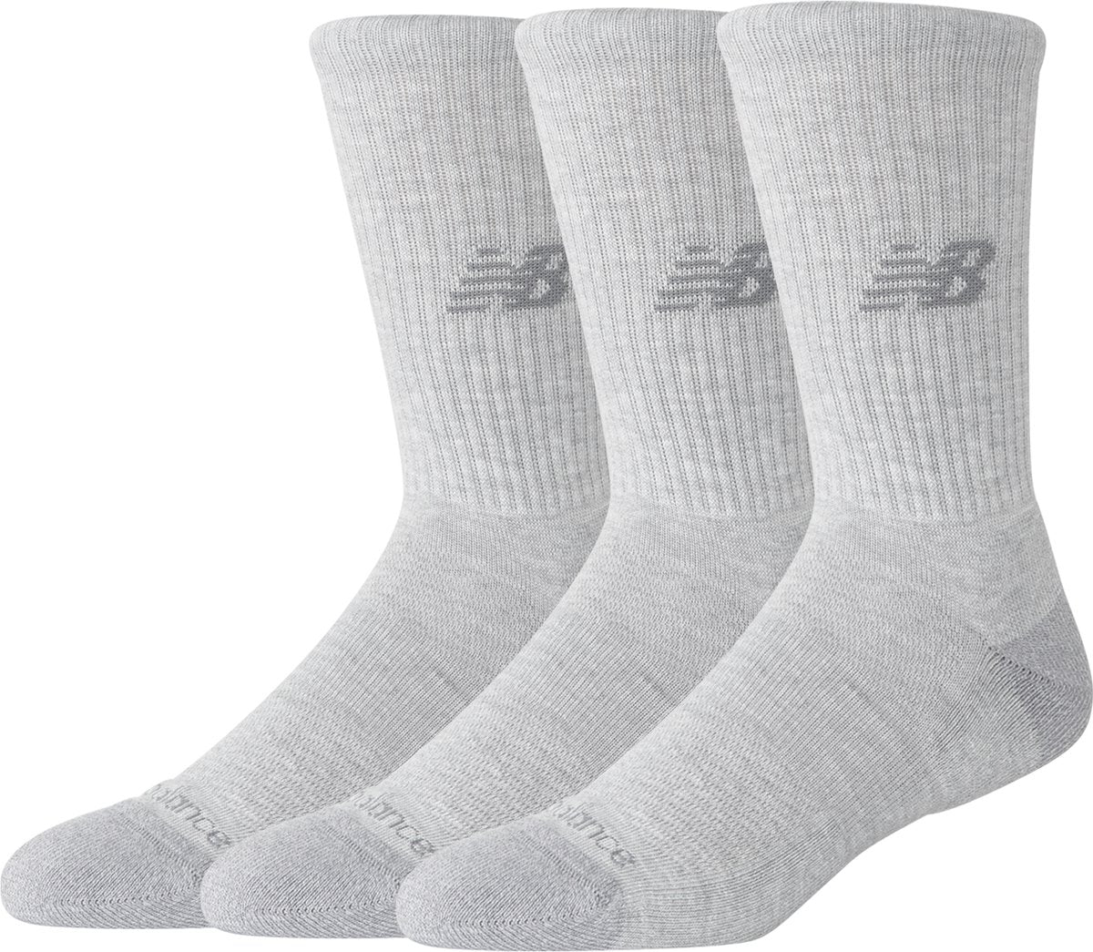 New Balance Active Crew Socken 3er-Pack Unisex-Sportsocken – Athletic Grey