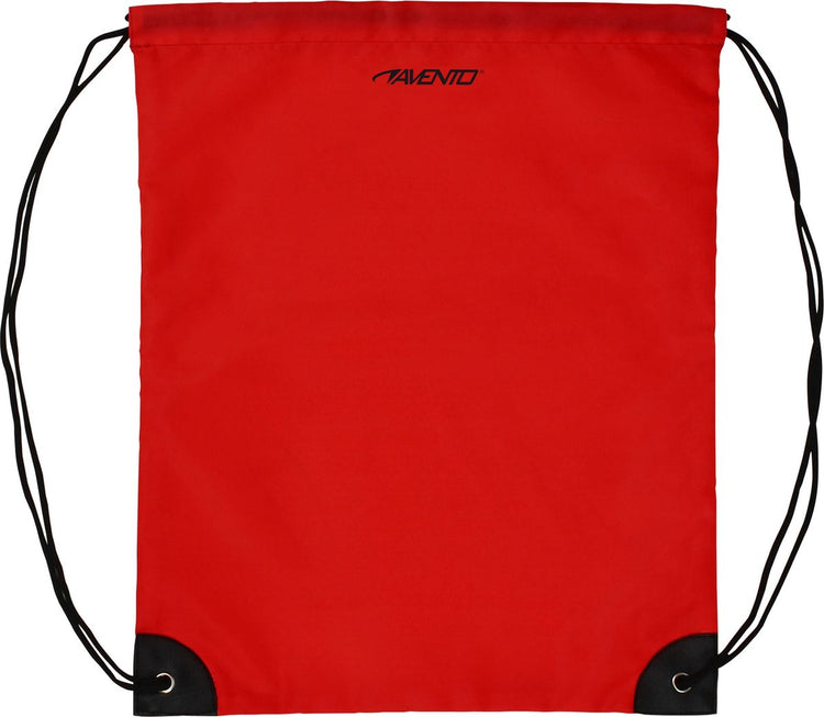 Avento Rucksack mit Kordelzug – rot – 35 x 43 cm – verstärkte Ecken