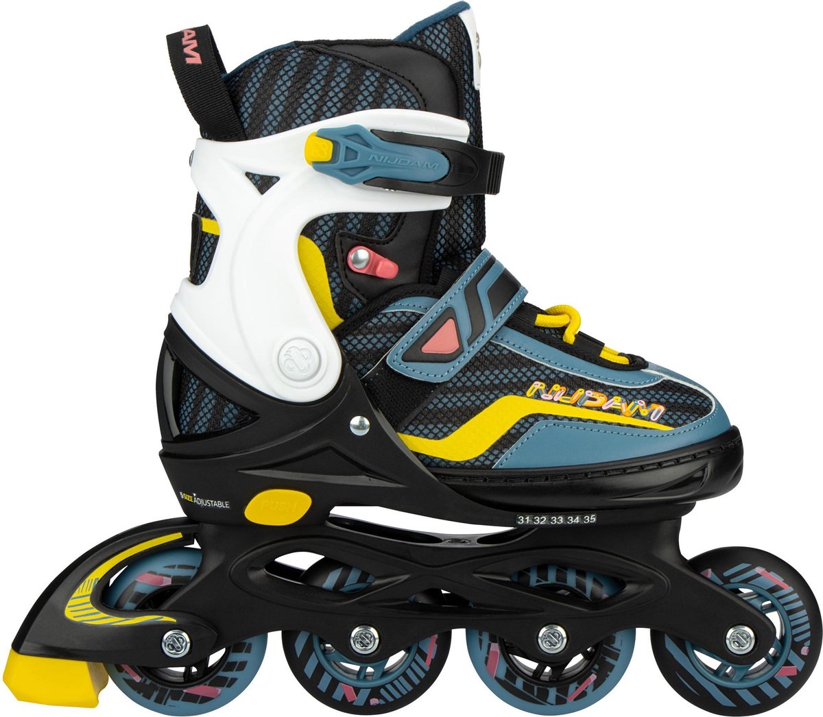 Nijdam Inline-Skates - verstellbar - Game Patrol - Blau - Größe 38-42