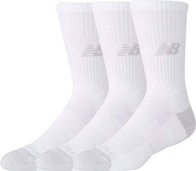 New Balance Active Crew Socken 3er-Pack Unisex-Sportsocken – Weiß