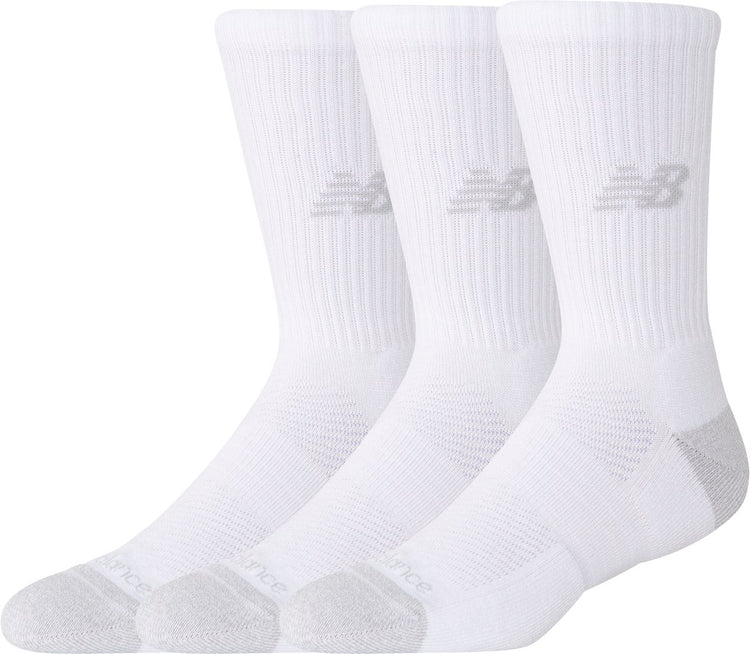 New Balance Active Crew Socken 3er-Pack Unisex-Sportsocken – Weiß