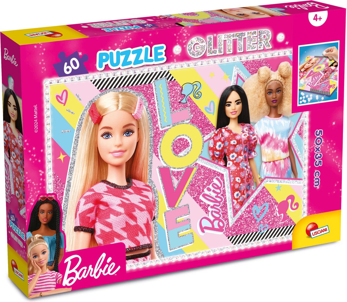 Lisciani Barbie-Glitzer-Puzzle 60 – Selfie!