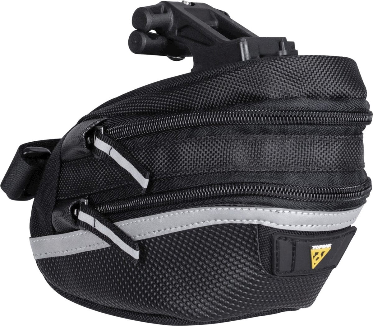 Topeak -Satteltasche WP II M, Schwarz, Wasserrepellent, Polyester, Adapter, 1,25L, QuickClick, Reflecting, 152G