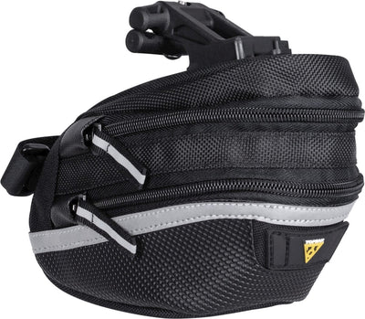 Topeak -Satteltasche WP II M, Schwarz, Wasserrepellent, Polyester, Adapter, 1,25L, QuickClick, Reflecting, 152G