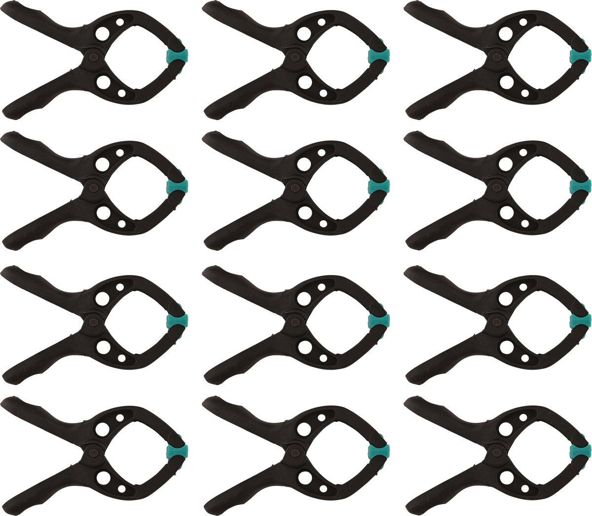 Wolfcraft – 12 Federklemmen Mini 30 mm – Federklemme – Segelklemme – Marktklemme – extra stark – Segelklemmen – 8653000