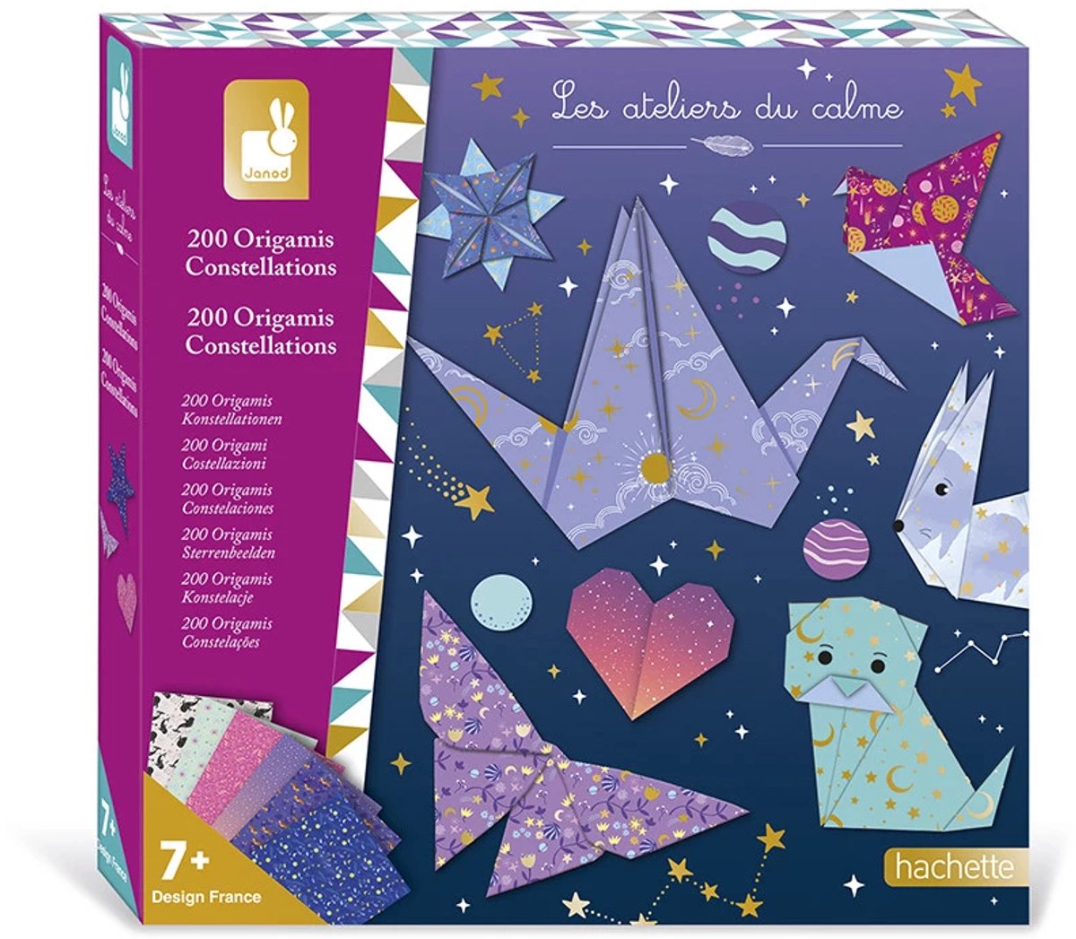 Janod – Les Ateliers du Calme – kreatives Bastelpaket – 200 Origami-Sternbilder