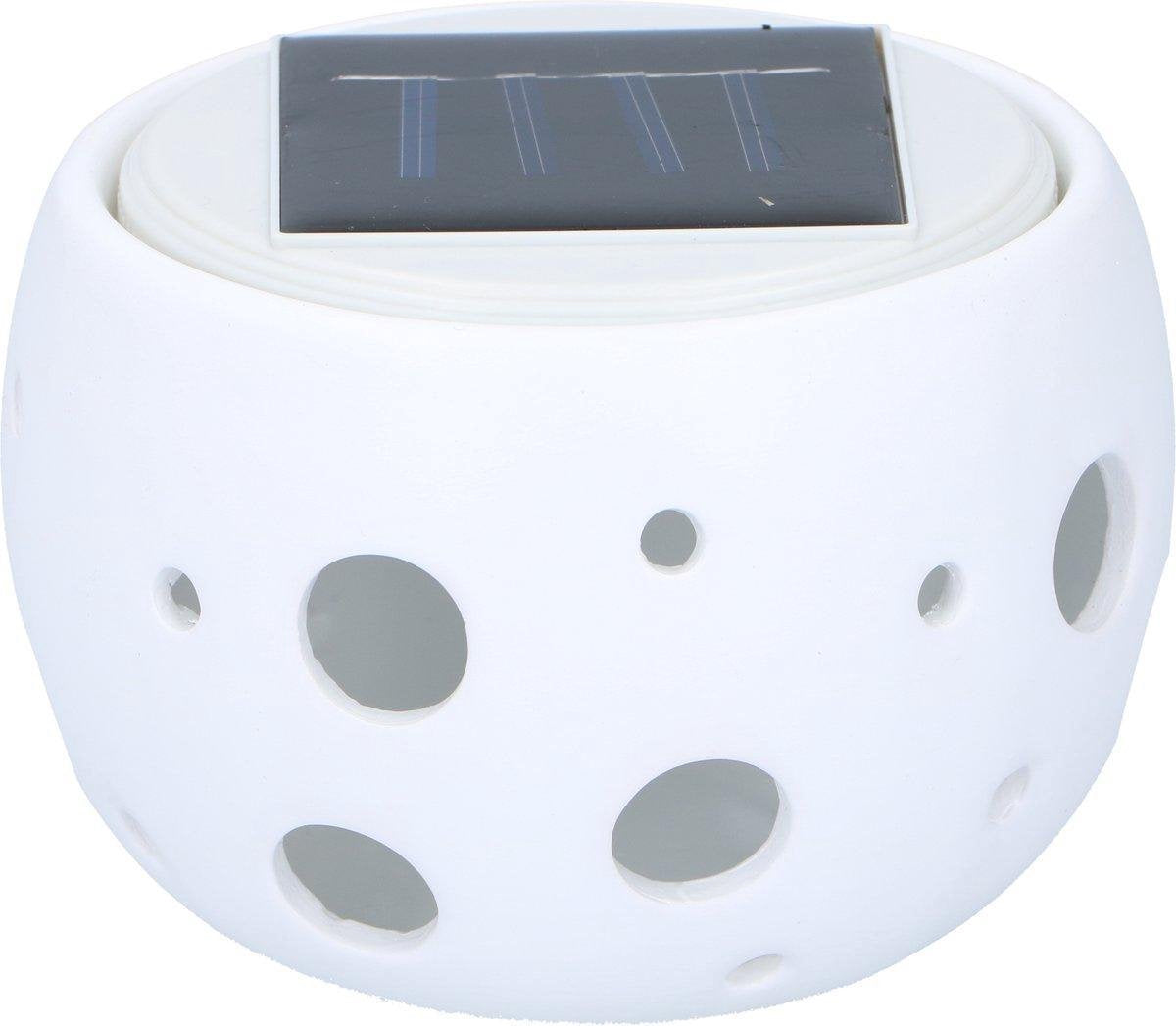 Grundig Gartenlampe - wechselt die Farbe - LED - Keramik - Solar - 10x7cm