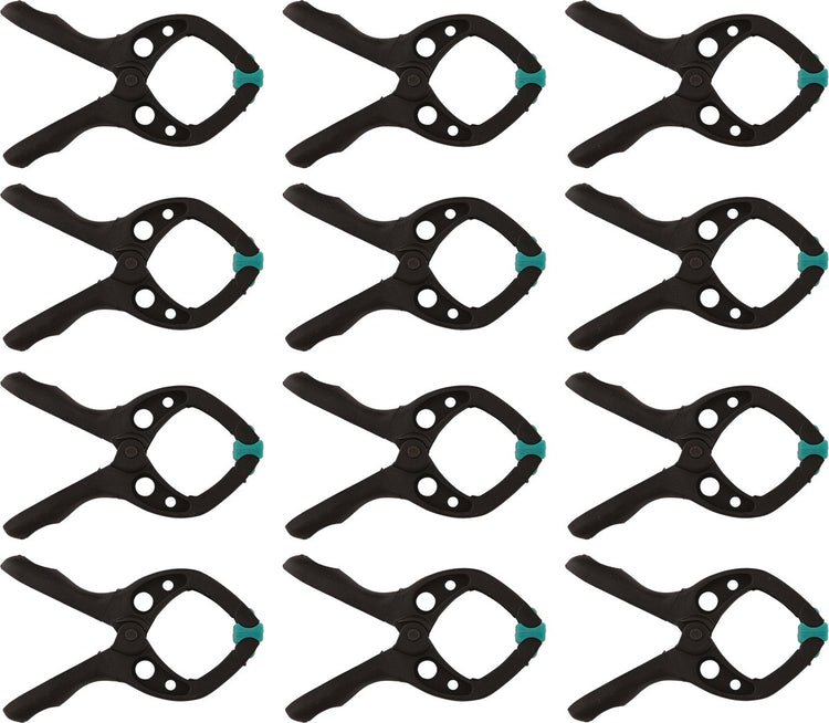 Wolfcraft – 12 Federklemmen Mini 30 mm – Federklemme – Segelklemme – Marktklemme – extra stark – Segelklemmen – 8653000