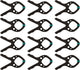 Wolfcraft – 12 Federklemmen Mini 30 mm – Federklemme – Segelklemme – Marktklemme – extra stark – Segelklemmen – 8653000