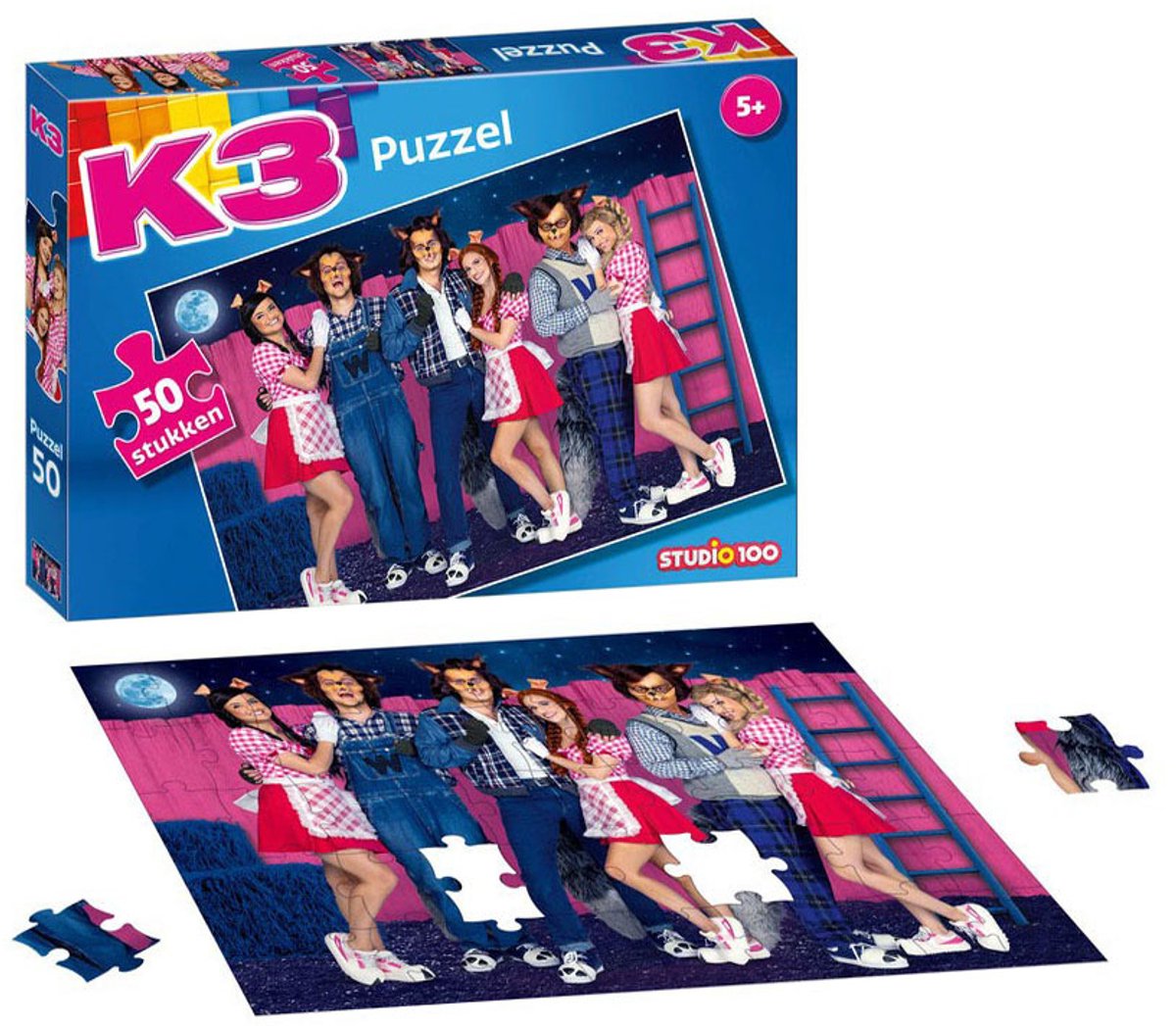 Studio 100 -Bein -Puzzle 3 Ferkel und die Wölfe, 50..
