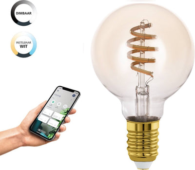 Eglo connect.z smarte LED-Lampe – E27 – ø 8 cm – einstellbares weißes Licht – dimmbar – Zigbee