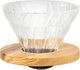 Hario v60 Glastropfer 02 – Olivenholz