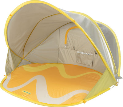 Waimea Pop-Up-Strandzelt – Gelb – 130 x 130 x 100 cm – LSF 50+ – reflektierend