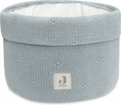 Jollein – Wickelkorb – Wickelkorb für Babyzimmer – 14 x 18 cm – Aufbewahrungskorb – gemütlicher Strick, meergrün