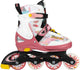 Nijdam Inline-Skates verstellbar – 33–37 – fruchtiges Fro-Yo – rosa weiß