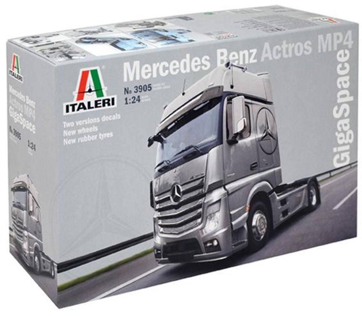 Italeri Mercedes Benz Actros MP4 Gigaspace assembly kit truck semi-trailer model kit 1:24
