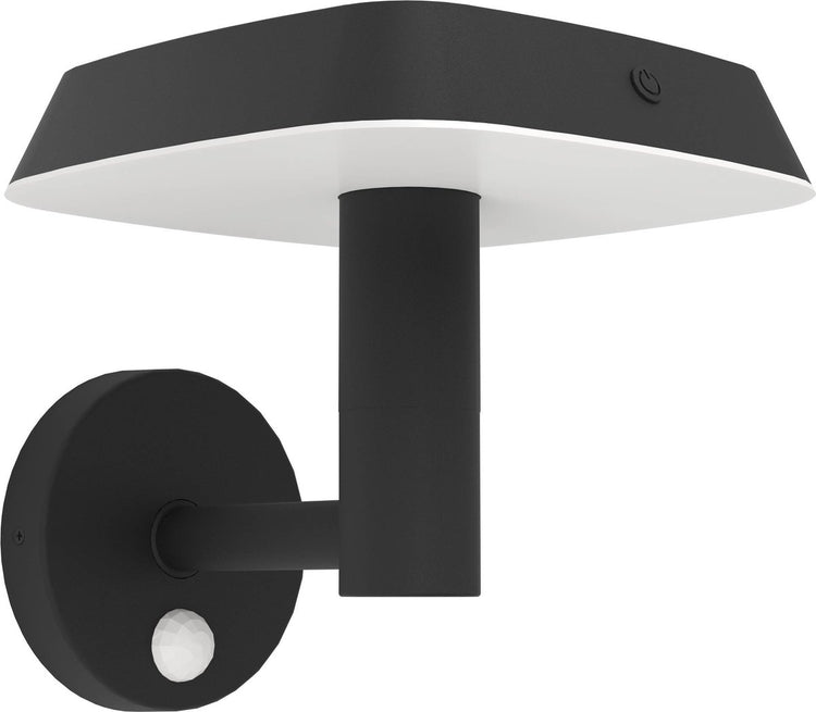 Eglo Dreoli Solar-Außenwandleuchte – Solarenergie – LED – 21 cm – Schwarz und Weiß