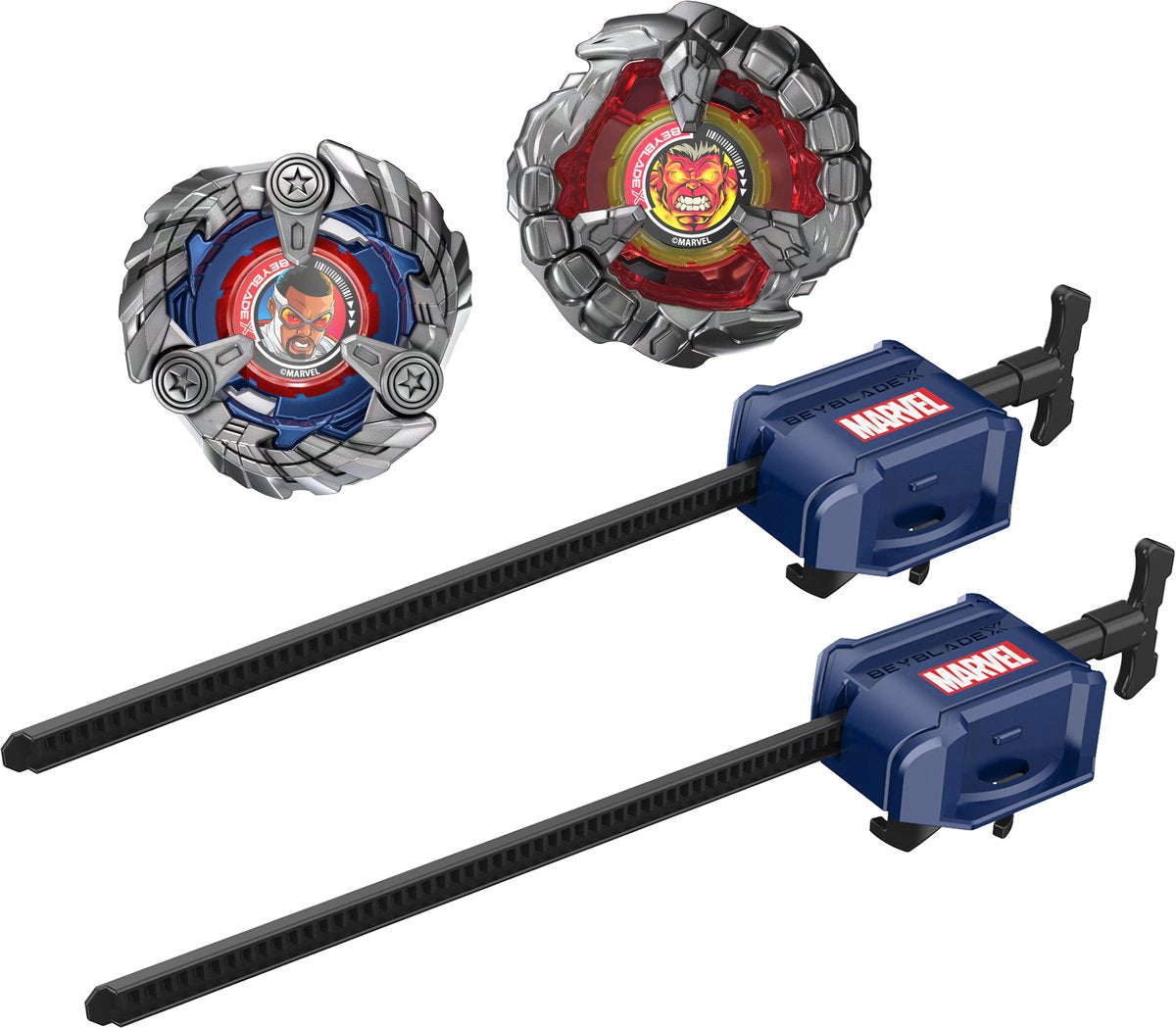 Beyblade x und Marvel Collab Captain America 4–70 GB vs. Red Hulk 1–80 GB