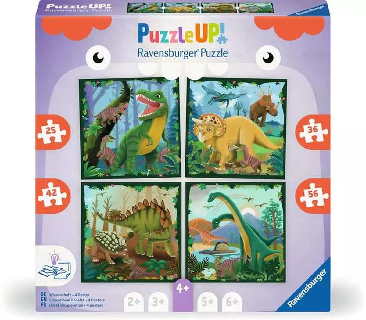 Ravensburger Kinderpuzzle 25, 36, 42, 56 Teile – Puzzeln! Dinosaurier