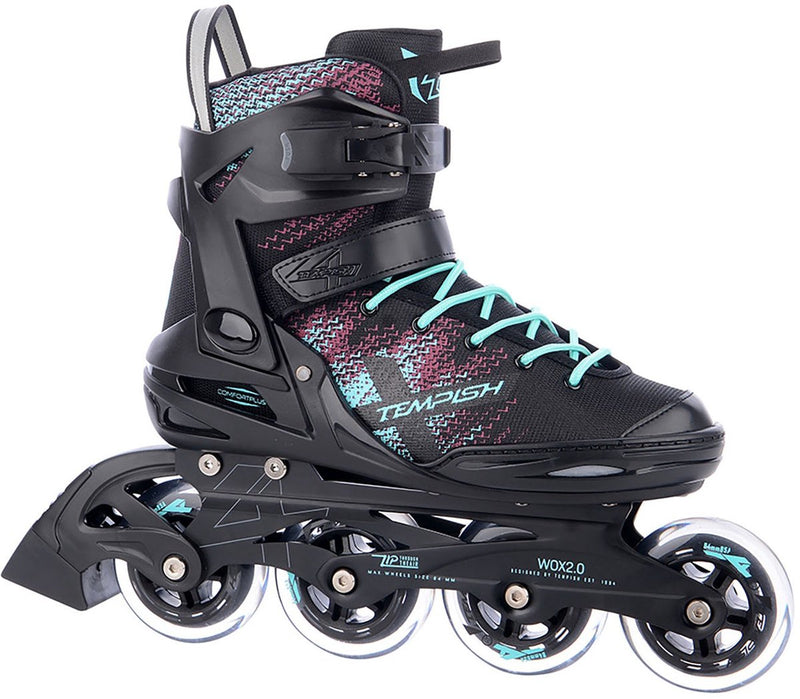 Tempish Wox 2.0 84 Inlineskates – Inline-Skates – Damen – Schwarz Türkis – Größe 40