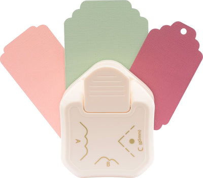 Vaessen creative • 3-in-1-Stanzer für Etikettenecken, gewellt
