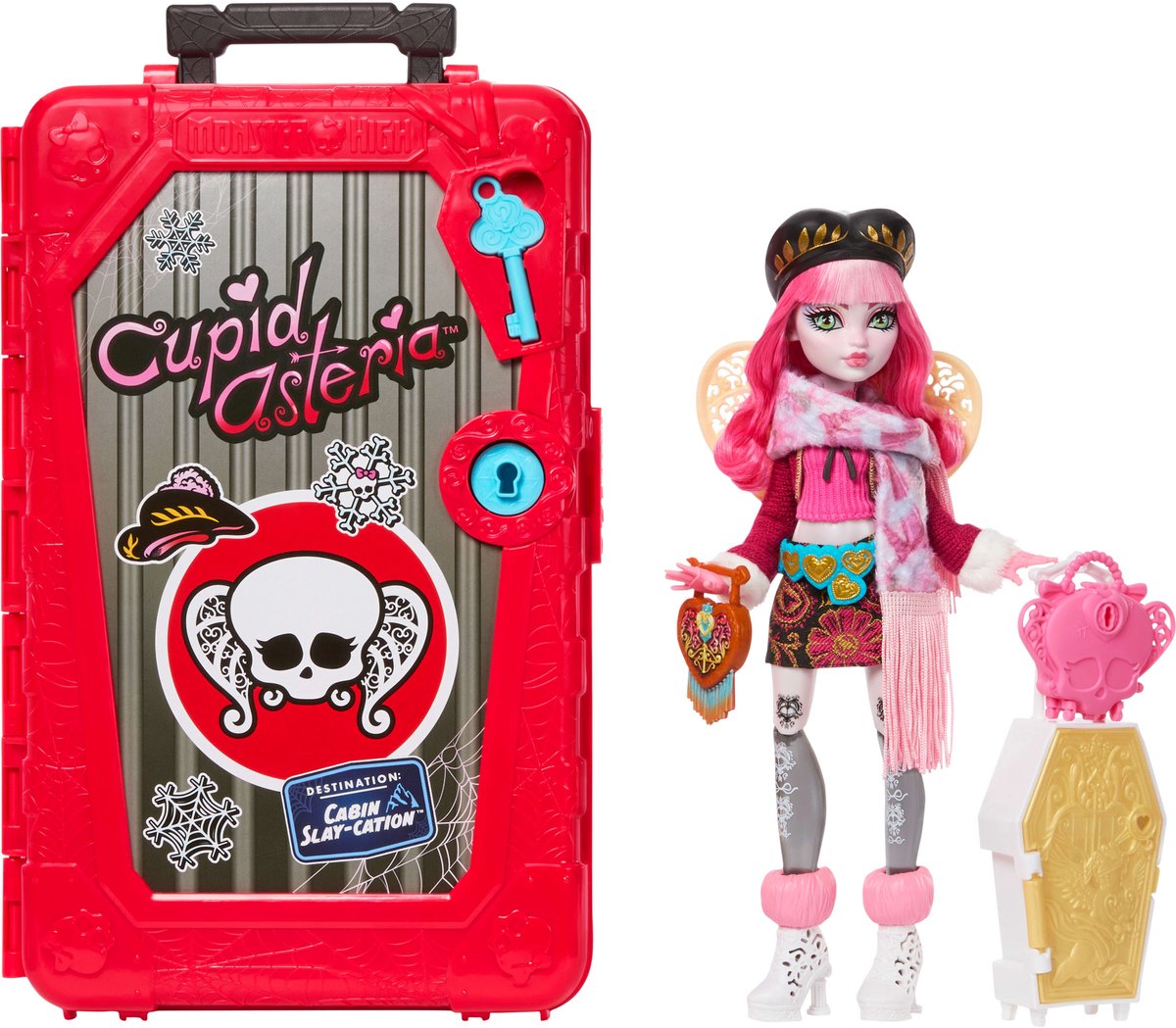 Monster High Skulltimate Secrets Cabin Vacation Spielset – Amor-Asteria-Puppe und Zubehör