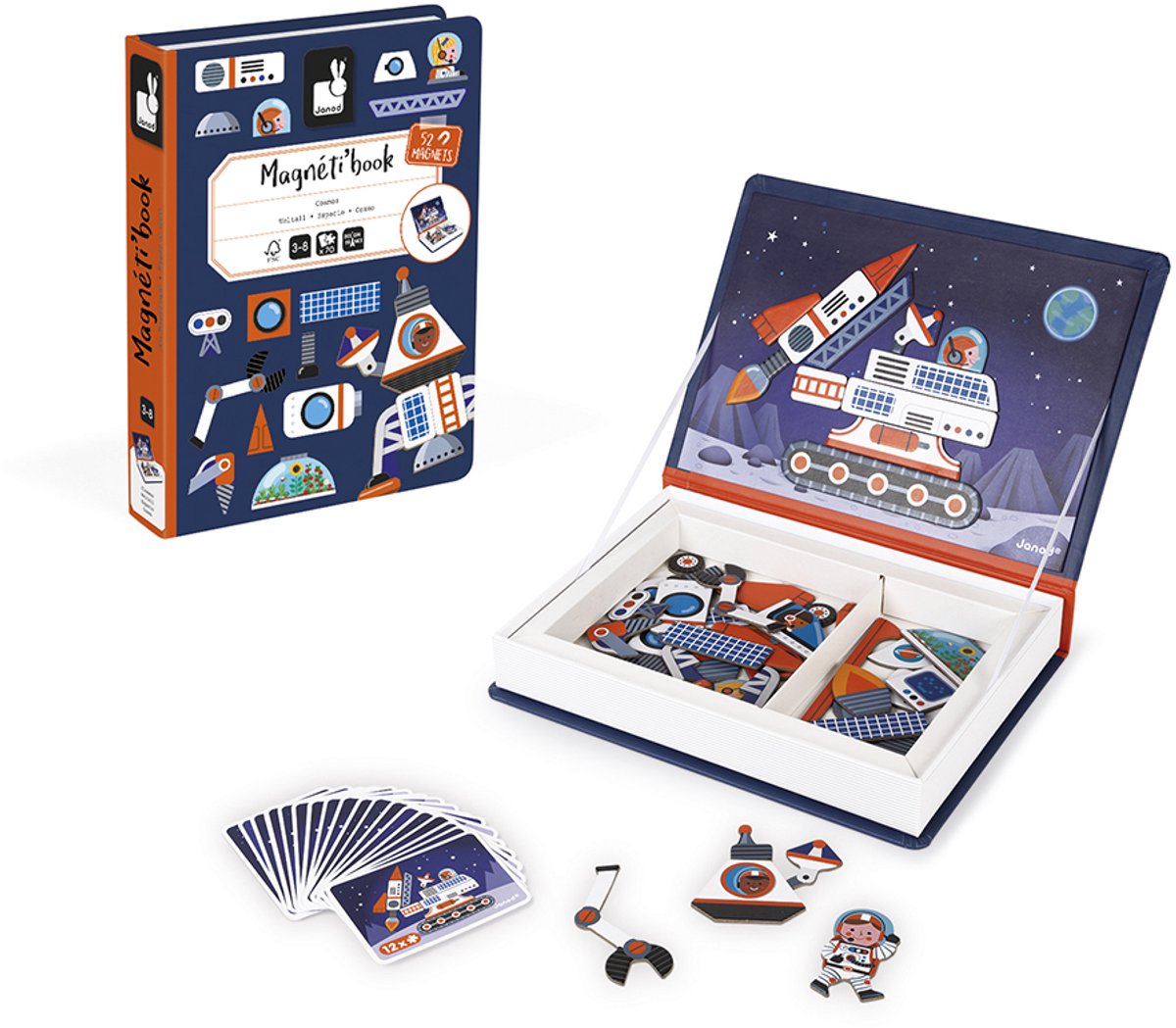 Janod - Magnetibook - Universum - Magnetbuch-Spielset