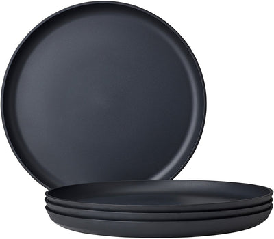 Mepal flacher Teller Silueta - 4 Stück - Speiseteller - Nordic Black