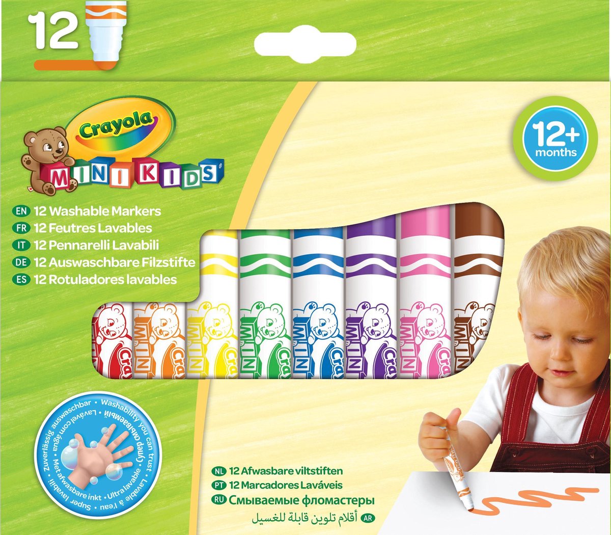 Crayola - Mini Kids - Filzstifte - 12 Filzstifte für Kinder