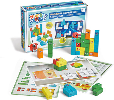 Lernressourcen Numberblocks™ Aktivitätsset mit Holzbausteinen – 3+