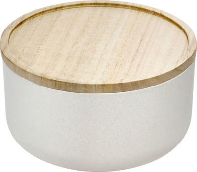 Idesign Rührschüssel mit Deckel, klein – recycelter Kunststoff und Paulownia-Holz | ro pansino x