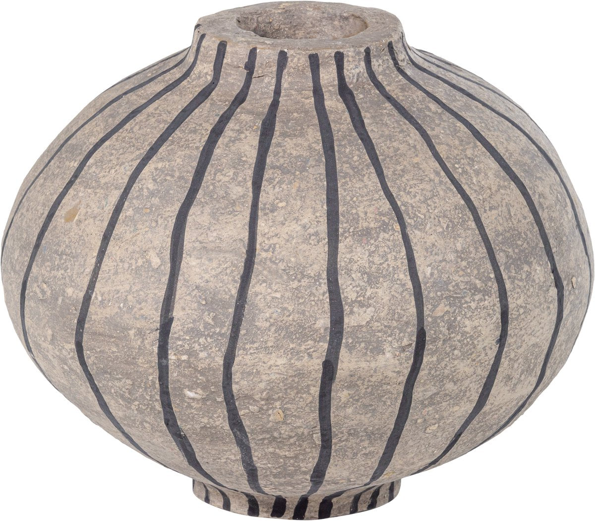 Woood Karo-Dekorationsvase – Pappmaché – Sand – 30 x 35 x 35 cm