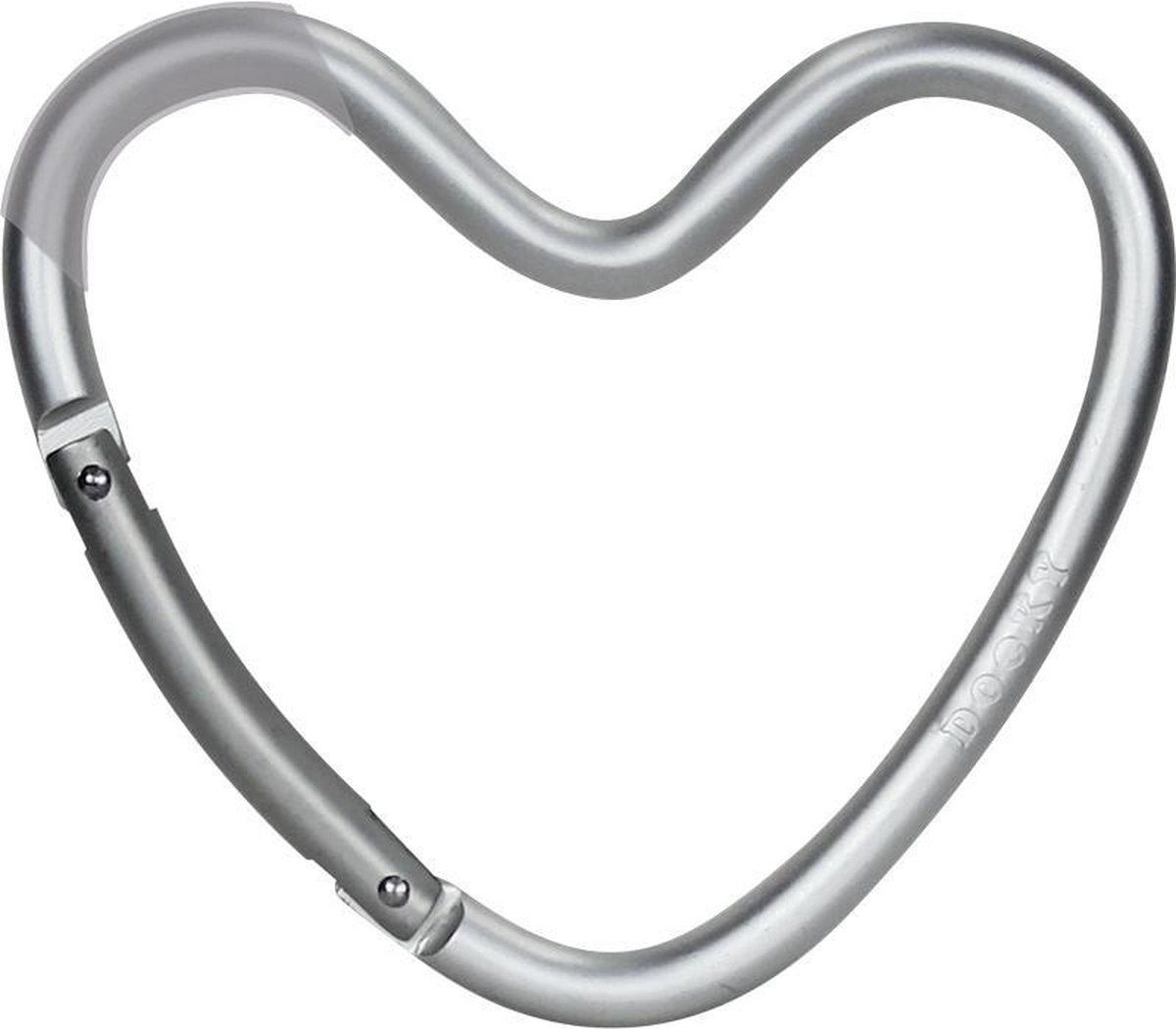 Dooky Universalhaken Taschenhaken Herzform Silber (matt)