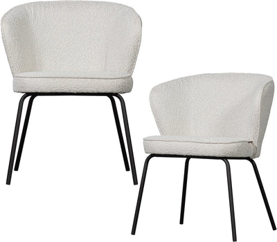 Woood Admit Esszimmerstühle – Bouclé – Natur – 2er-Set