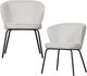 Woood Admit Esszimmerstühle – Bouclé – Natur – 2er-Set