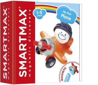 Smartmax Mein erstes Flugzeug – Magnetflugzeug bauen – Bauset mit rotierendem Propeller – Lernspielzeug für Kleinkinder – ab 1 Jahr