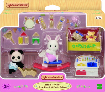 Sylvanian Family 5709 Baby-Spielzimmer, Baby-Panda, Schneewittchen-Kaninchen, Puppenhaus-Dekoration