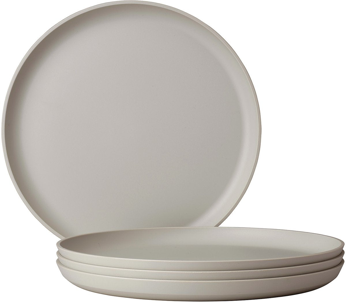 Mepal flacher Teller Silueta - 4 Stück - Speiseteller - Nordic White