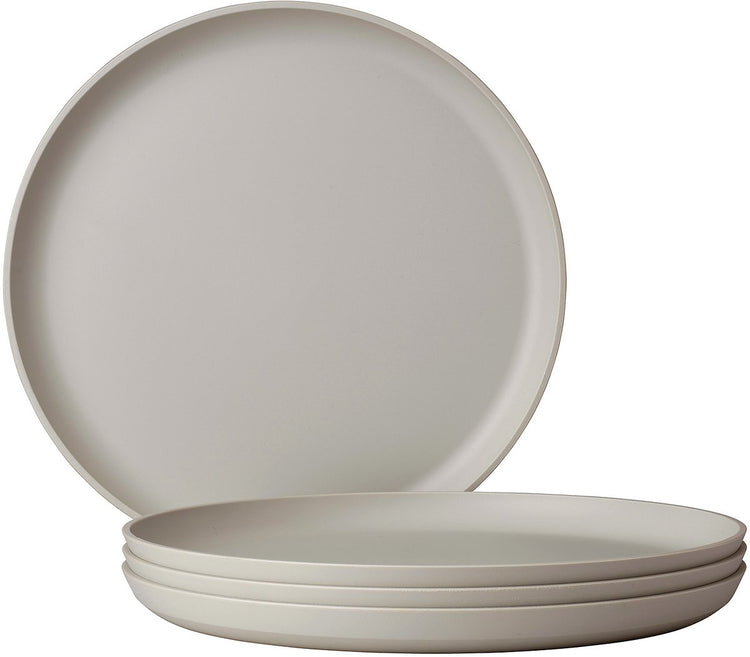 Mepal flacher Teller Silueta - 4 Stück - Speiseteller - Nordic White