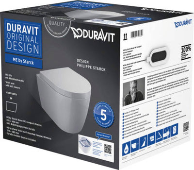 Duravit Me by Starck Pack Wand-WC kompakt mit Soft-Close-Sitz weiß
