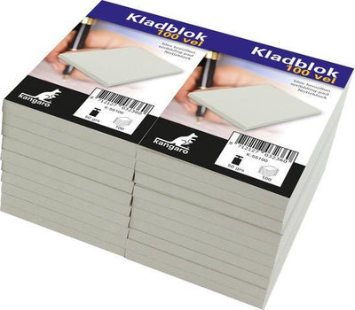 Känguru-Notizblock – 6,75 x 11 cm – grau – 20 Stück