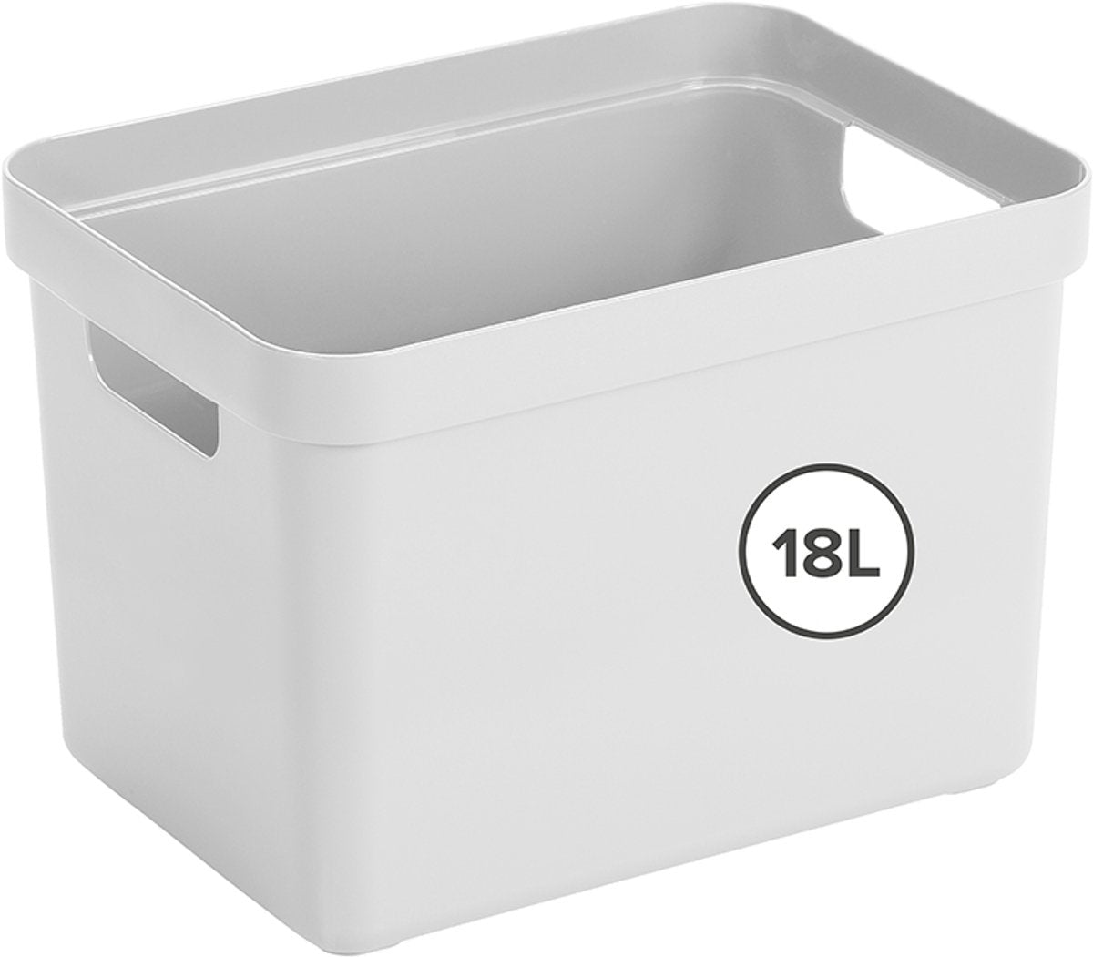 Sunware Sigma Home Aufbewahrungsbox 18l – 35 x 24,6 x 24,3 cm – weiß