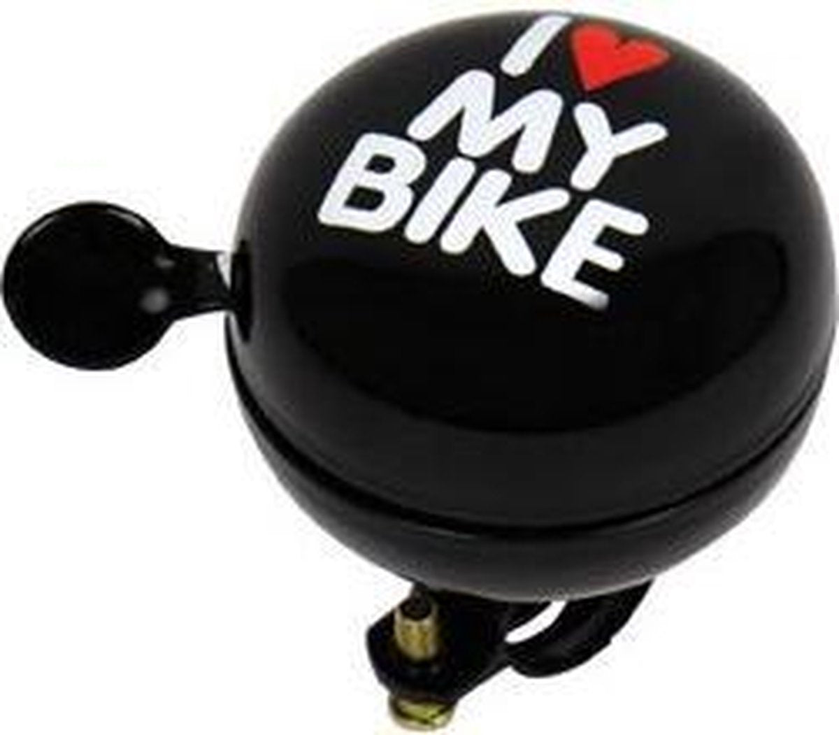 Dresco Fahrradklingel Dingdong I Love My Bike – Schwarz – 60 mm