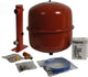 Plieger Kesselanschluss-Set – Ausdehnungsgefäß-Set – 4-Loch – 1,0 bar Vordruck – 18 Liter – rot