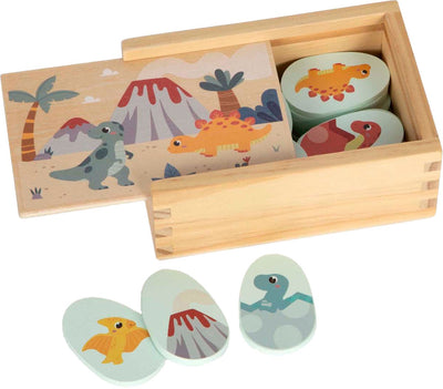 Kleines Fußholz Memo -Spiel in Aufbewahrungsbox