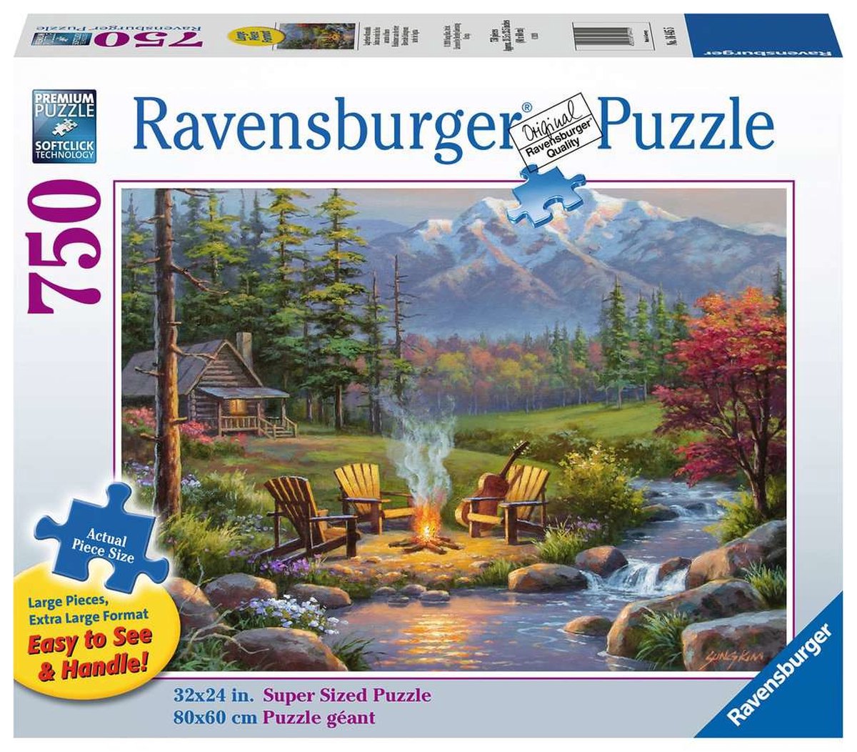 Ravensburger Puzzle xxl Teile – am Kamin – 750 Teile.
