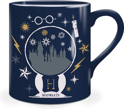 Half Moon Bay Harry Potter – Schloss Hogwarts zu Weihnachten – Tasse – blau – 400 ml