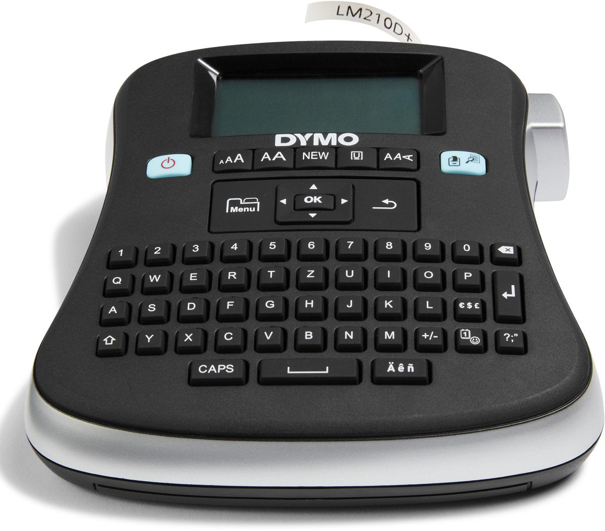 Dymo Label Manager 210d Etikettendrucker | Desktop-Etikettendrucker | Tragbarer Etikettendrucker mit QWERTZ-Tastatur | großer Bildschirm und Tasten für schnellen Zugriff | für den Büro- und Heimgebrauch