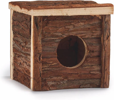 Beeztees Waldblockhaus klassisch – Nagetier – Holz – 15 x 15 x 14 cm